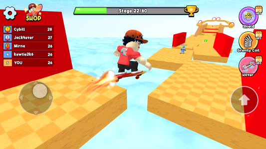 اسکرین شات 6 بازی Obby Skateboard: Easy Parkour