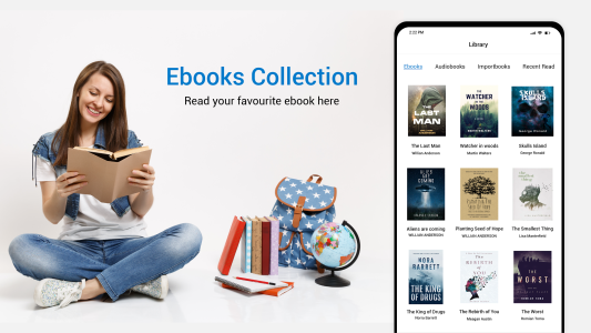 اسکرین شات 1 برنامه Ebook Reader: Audiobook App