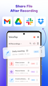 اسکرین شات 6 برنامه Voice Recorder & AI Transcribe
