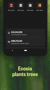 اسکرین شات 2 برنامه Ecosia: Search to plant trees