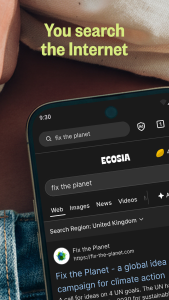 اسکرین شات 1 برنامه Ecosia: Search to plant trees