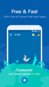 اسکرین شات 2 برنامه Hi VPN- Free VPN Proxy Server, Hotspot VPN Service