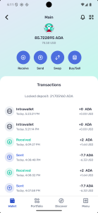 اسکرین شات 2 برنامه Yoroi - The Cardano Wallet