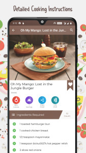 اسکرین شات 2 برنامه Burger and Pizza Recipes