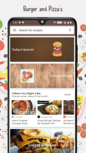 اسکرین شات 1 برنامه Burger and Pizza Recipes