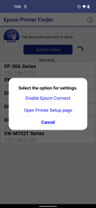 اسکرین شات 2 برنامه Epson Printer Finder