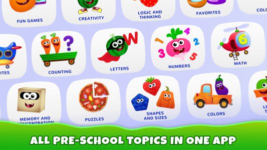 اسکرین شات 1 برنامه Funny Food Academy! Kids game!