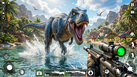 اسکرین شات 3 بازی Jurassic Dino: Wild Hunting 3D