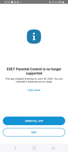 اسکرین شات 1 برنامه ESET Parental Control