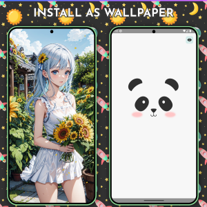 اسکرین شات 6 برنامه Cute Wallpapers - Kawaii