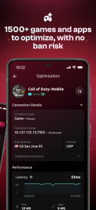 اسکرین شات 3 برنامه ExitLag: Fix Ping Mobile & Lag