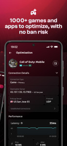 اسکرین شات 3 برنامه ExitLag: Fix Ping Mobile & Lag