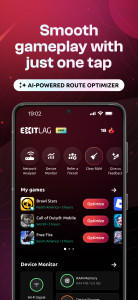 اسکرین شات 1 برنامه ExitLag: Fix Ping Mobile & Lag