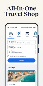 اسکرین شات 1 برنامه Expedia: Hotels, Flights, Cars