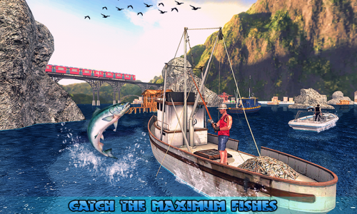 اسکرین شات 2 برنامه Big Fishing Ship Simulator 3D