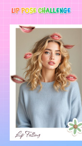 اسکرین شات 1 برنامه Lip Challenge: Fun Face Filter