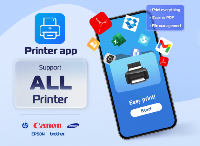 اسکرین شات 1 برنامه Printer App: Print from phone