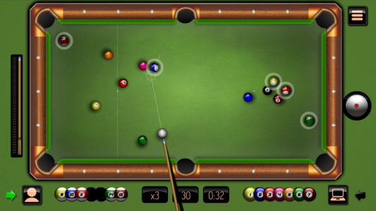 اسکرین شات 2 بازی Famobi's 8 Ball Billiards