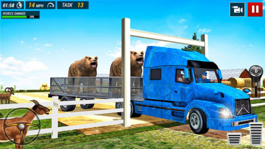 اسکرین شات 5 بازی Offroad Truck Animal Transport Games