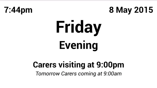 اسکرین شات 1 برنامه Dementia/Digital Diary/Clock