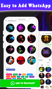 اسکرین شات 5 برنامه FFF FF Stickers - WAStickerApp