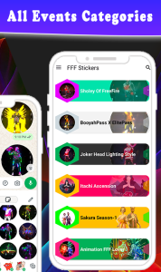 اسکرین شات 6 برنامه FFF FF Stickers - WAStickerApp