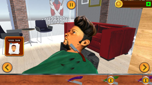 اسکرین شات 2 برنامه Virtual Barber Shop Simulator: Hair Cut Game 2020