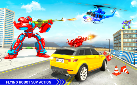 اسکرین شات 5 برنامه Panda Robot SUV Car Game