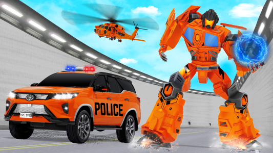 اسکرین شات 8 برنامه Flying Prado Car Robot Game