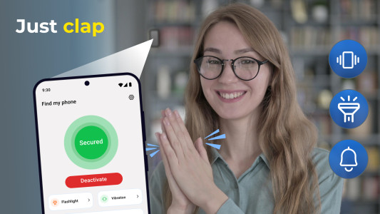 اسکرین شات 2 برنامه Find My Phone by Clap