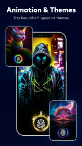 اسکرین شات 2 برنامه Fingerprint LIVE Lock Screen