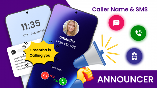 اسکرین شات 5 برنامه Caller Name Announcer and SMS