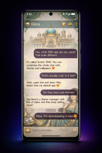 اسکرین شات 4 برنامه Switch SMS: Custom Chat Themes