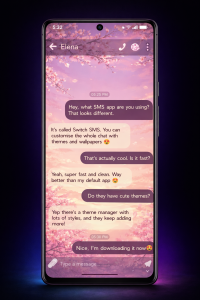 اسکرین شات 8 برنامه Switch SMS: Custom Chat Themes