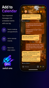 اسکرین شات 5 برنامه Switch SMS: Texting & Themes