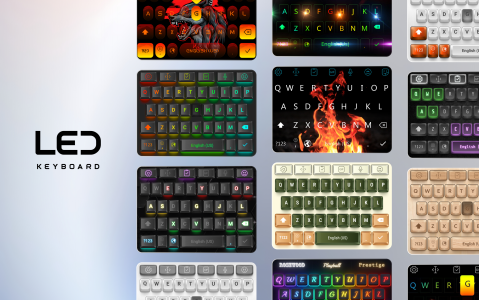 اسکرین شات 1 برنامه LED Keyboard: Colorful RGB