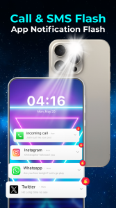 اسکرین شات 3 برنامه Flashlight and Flash Alert