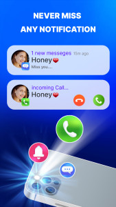 اسکرین شات 2 برنامه Flashlight App: Flash Alert