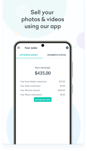 اسکرین شات 1 برنامه Foap - sell photos & videos