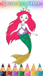 اسکرین شات 1 برنامه Glitter Dress Coloring Pages for Girls