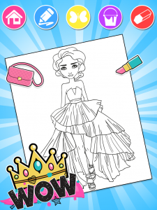 اسکرین شات 2 برنامه Fashion Coloring Book