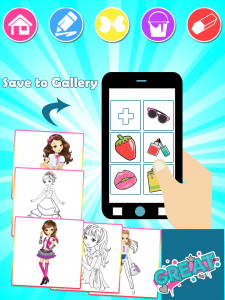 اسکرین شات 6 برنامه Fashion Coloring Book