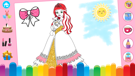 اسکرین شات 8 برنامه Princess Coloring Book & Games