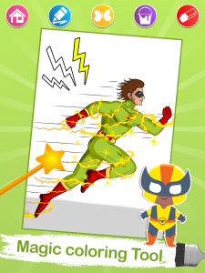 اسکرین شات 3 برنامه Superhero Coloring Pages