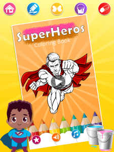 اسکرین شات 1 برنامه Superhero Coloring Pages