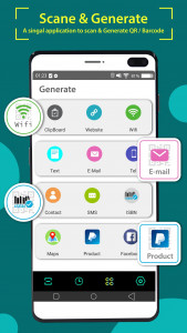 اسکرین شات 1 برنامه Barcode reader and Generator