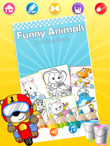 اسکرین شات 7 بازی Driving Animals Coloring Pages
