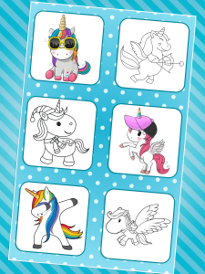اسکرین شات 6 برنامه Unicorn Coloring Pages