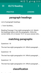 اسکرین شات 1 برنامه IELTS Reading