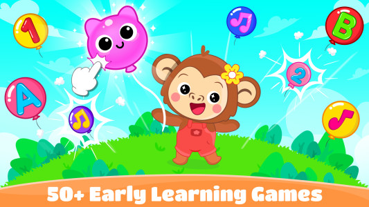 اسکرین شات 1 بازی Balloon Pop Kids Learning Game